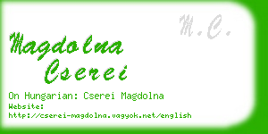 magdolna cserei business card